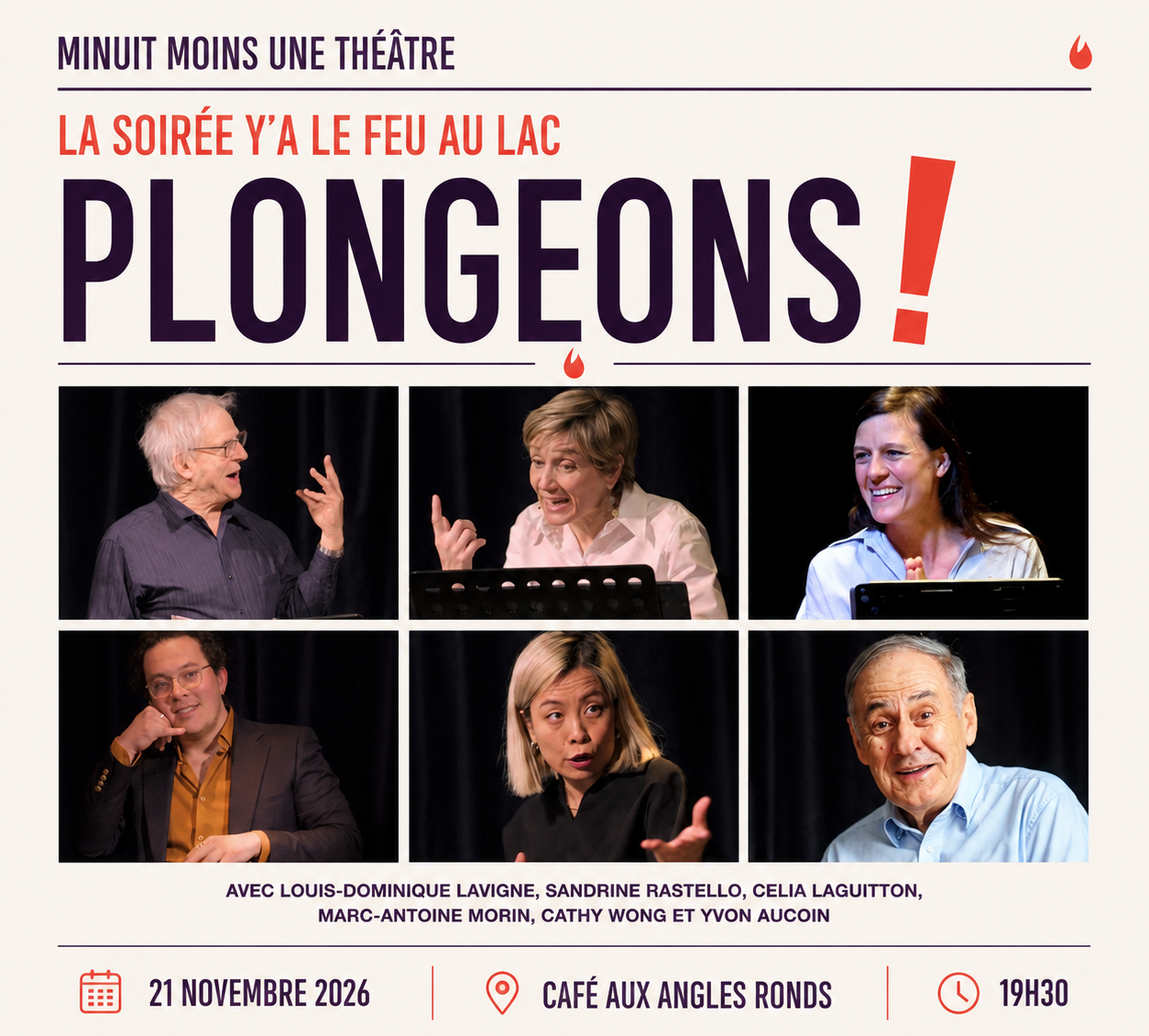 Affiche de la soirée PLONGEONS !